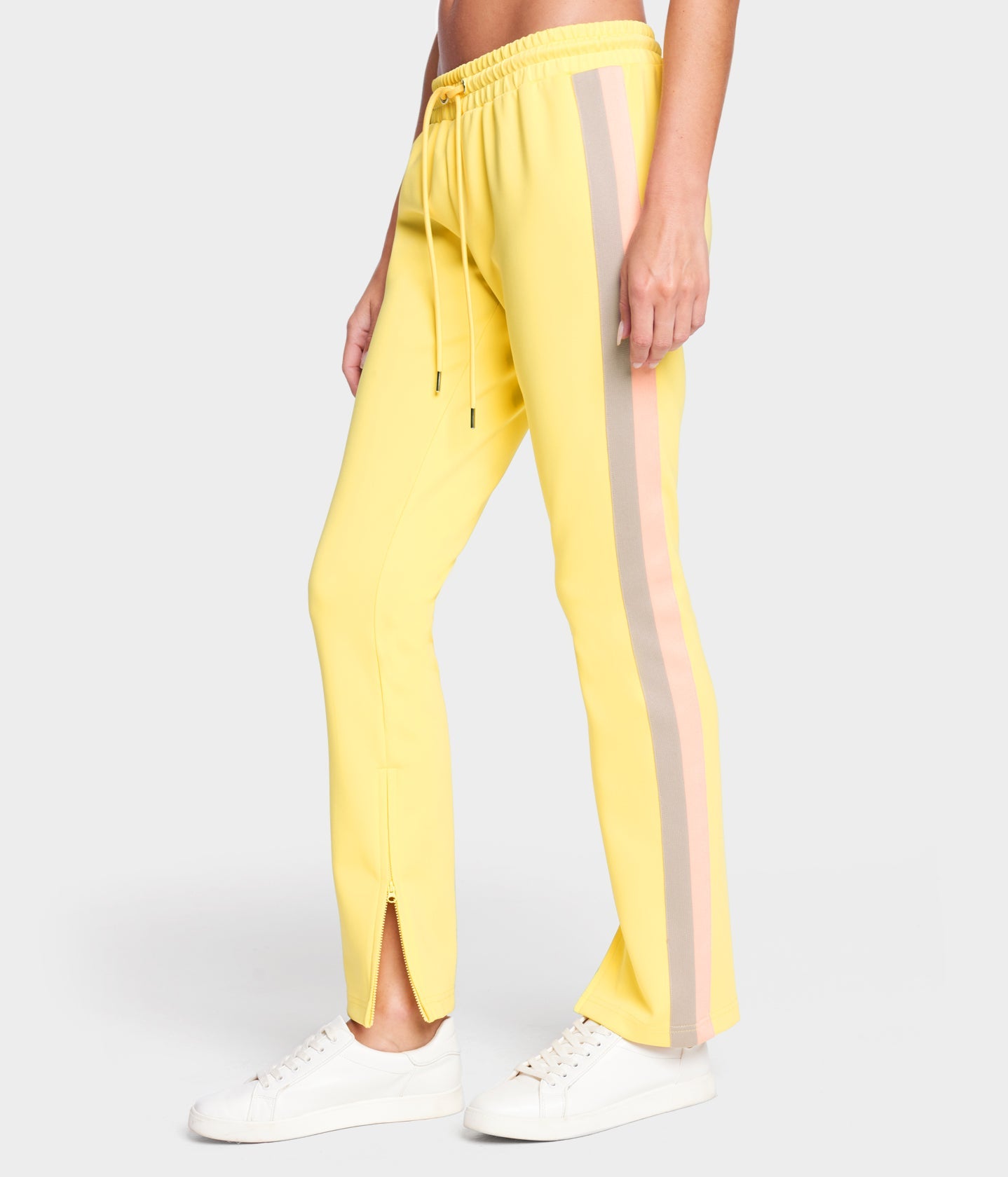 QWEEK Y2K Vintage Yellow Sweatpants Women Streetwear Hip Hop Quick Dry Gray  Joggers Oversize American Retro Striped Track Pants